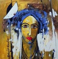 Zohaib Rind, 12 x 12 Inch, Acrylic on Canvas, Figurative Painting, AC-ZR-072